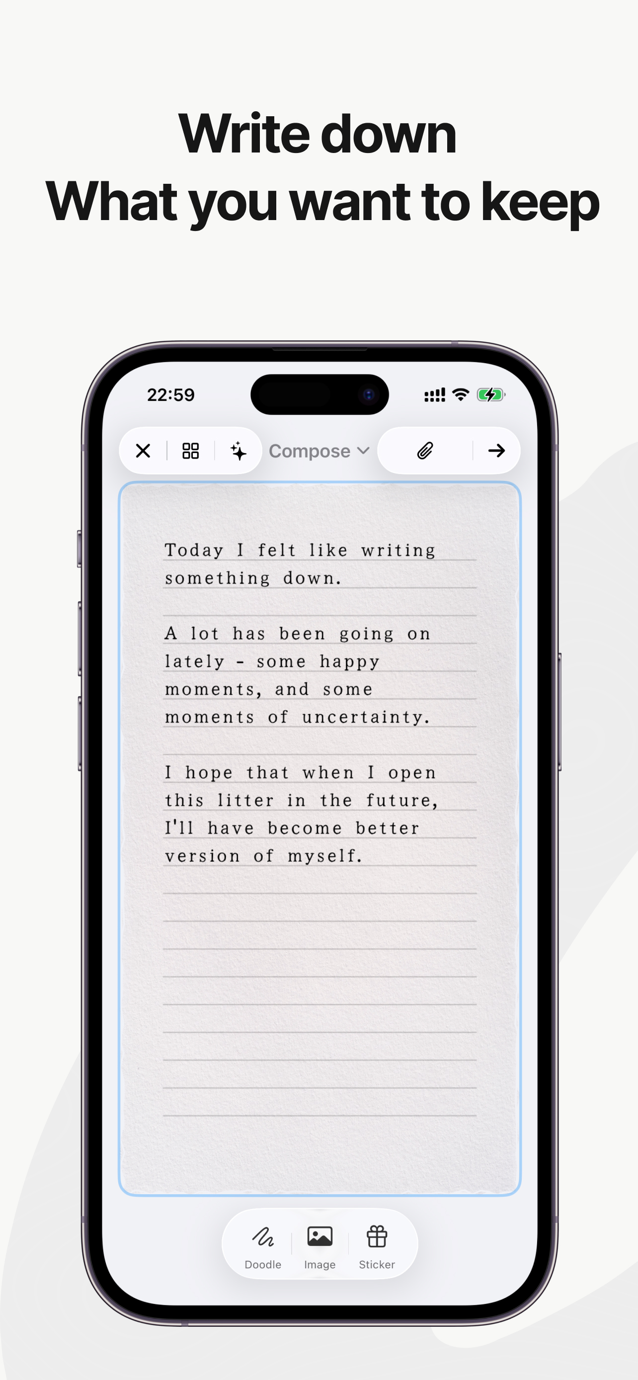 Inks private letter writing screen for keeping what matters